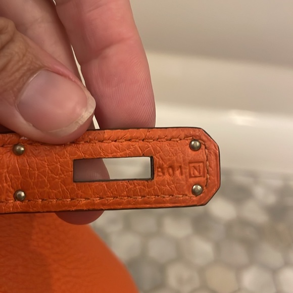 Orange Hermes Togo Birkin 35 - Picture 8 of 8